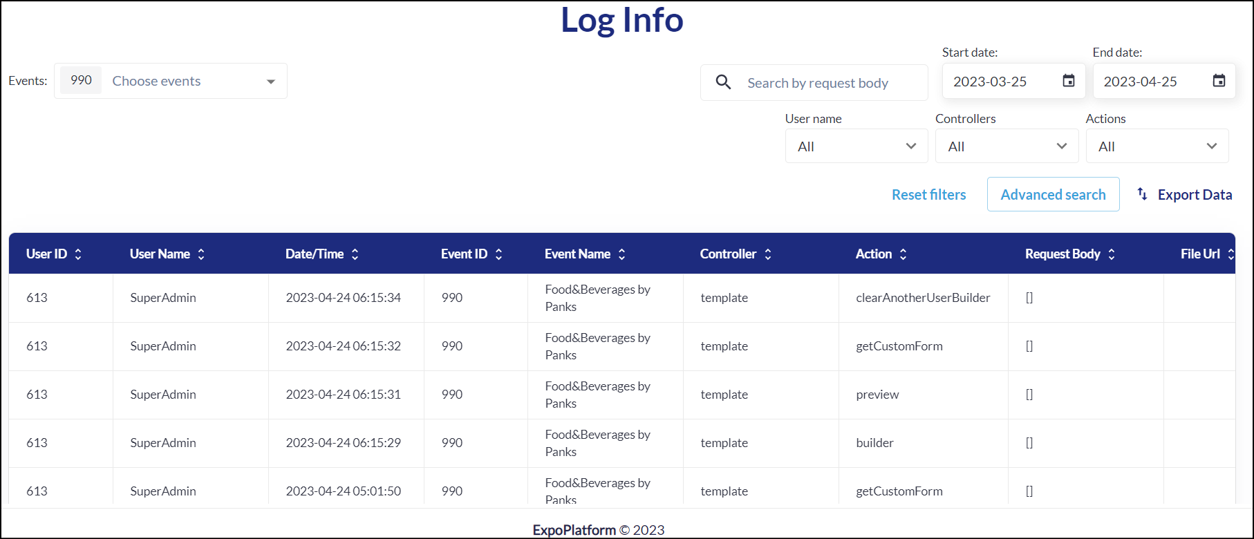 local admin created event id